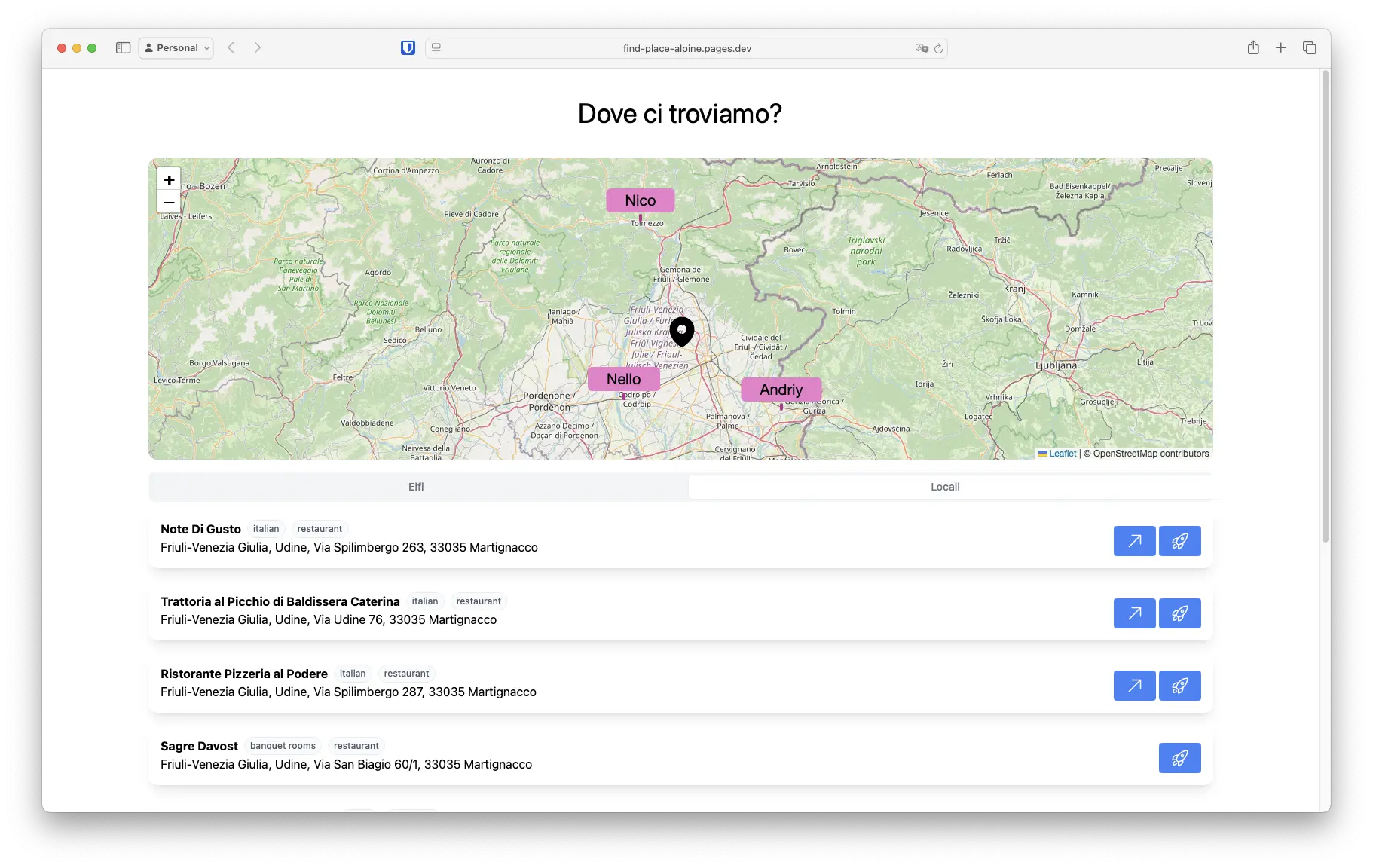 screenshot of the app ‘Find Places’